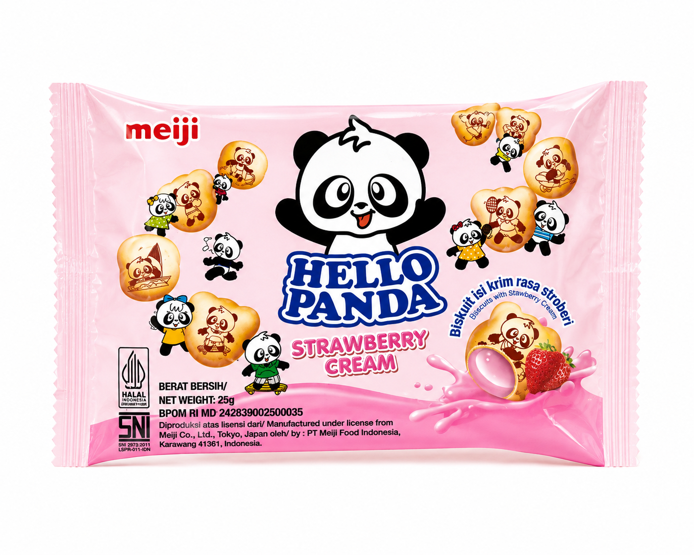 Hello Panda Strawberry Pouch