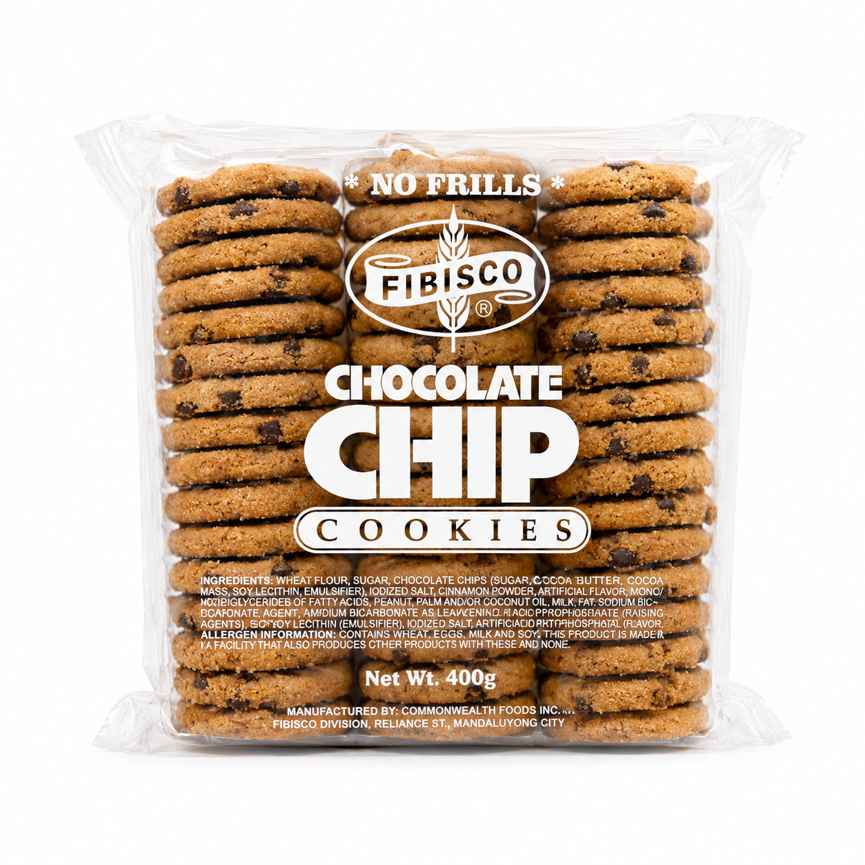 FIBISCO Choco Chip no frills 400g
