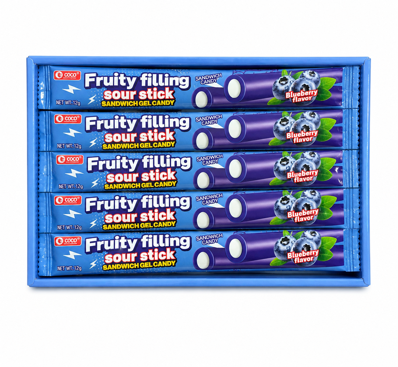 Fruity Filling Sour Stick Blueberry