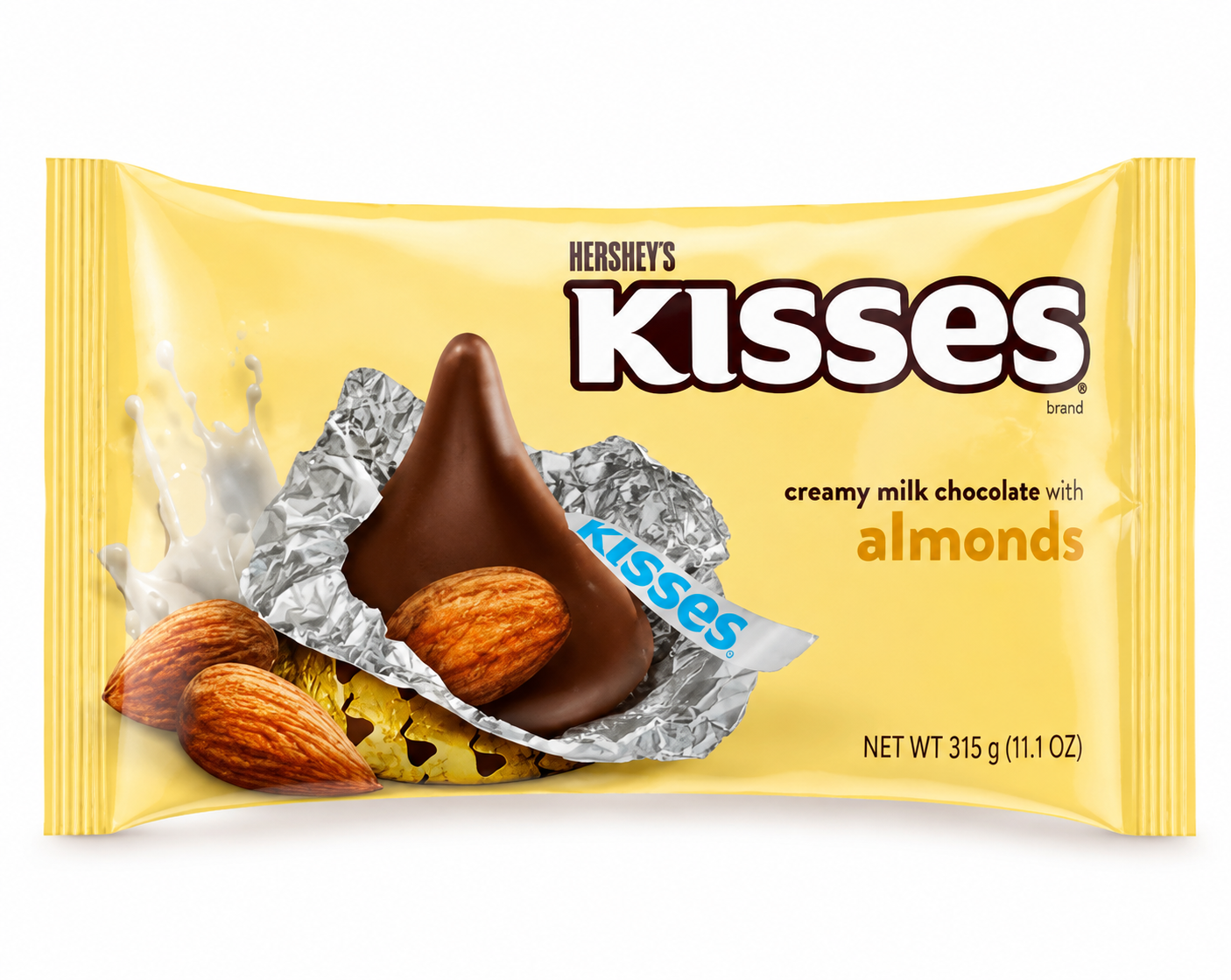 Kisses Creamy Milk Chocolate with Almonds 315g