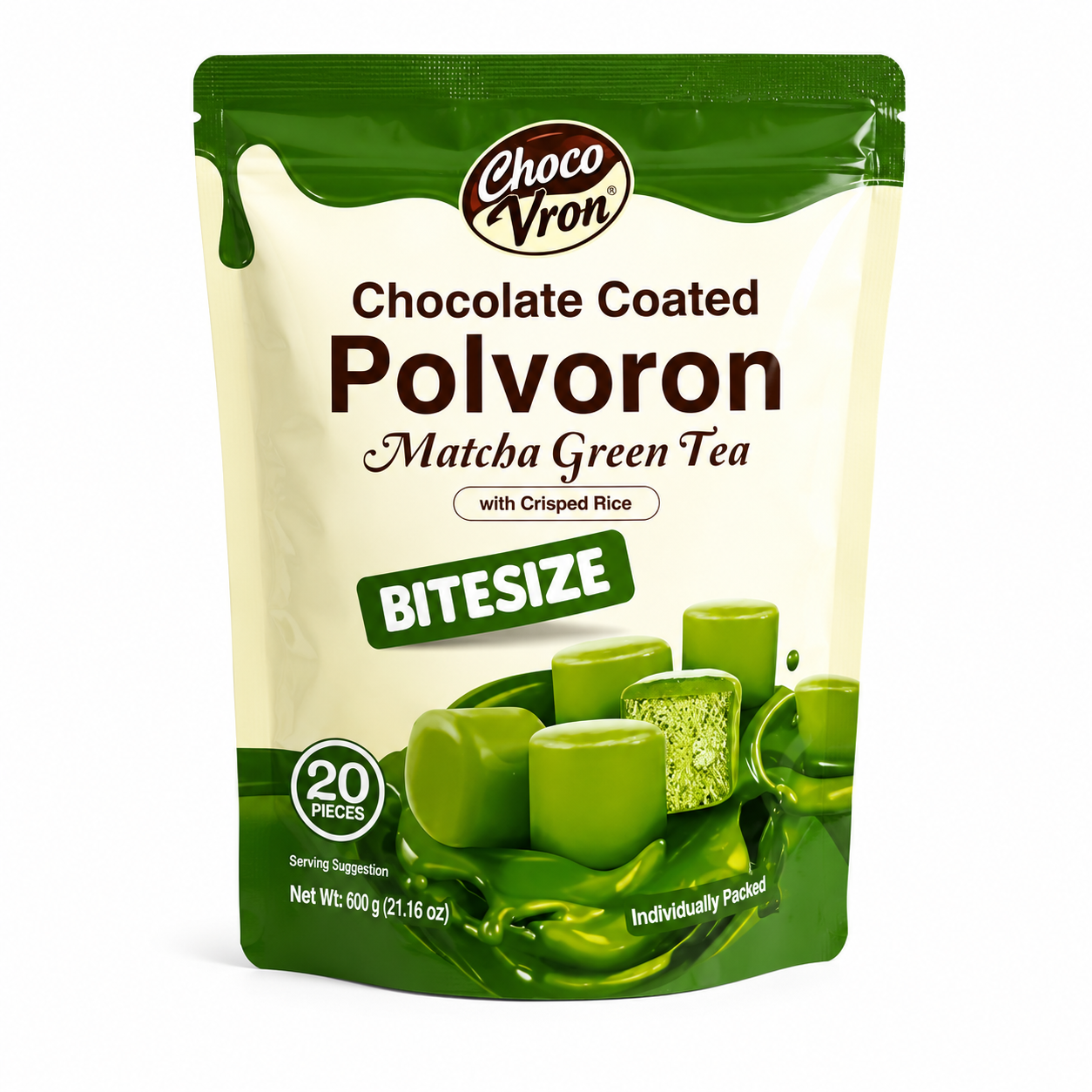 CHOCO VRON Matcha green tea w crisped rice 80g