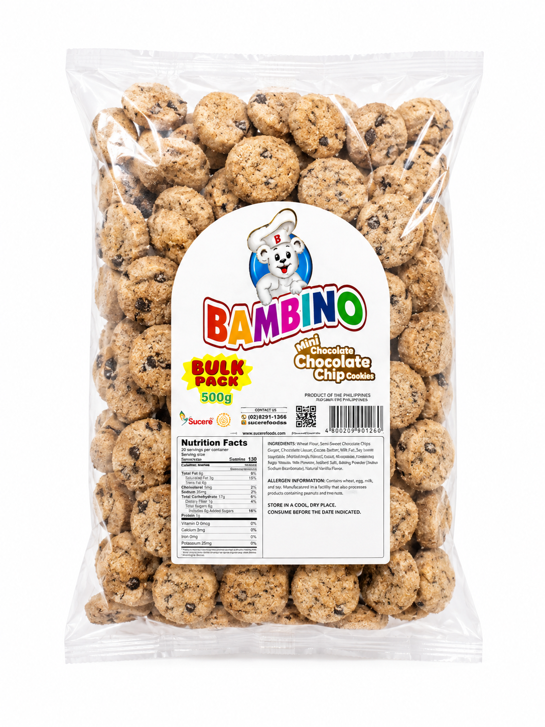Bambino Mini Chocolate Chip Cookies 500g